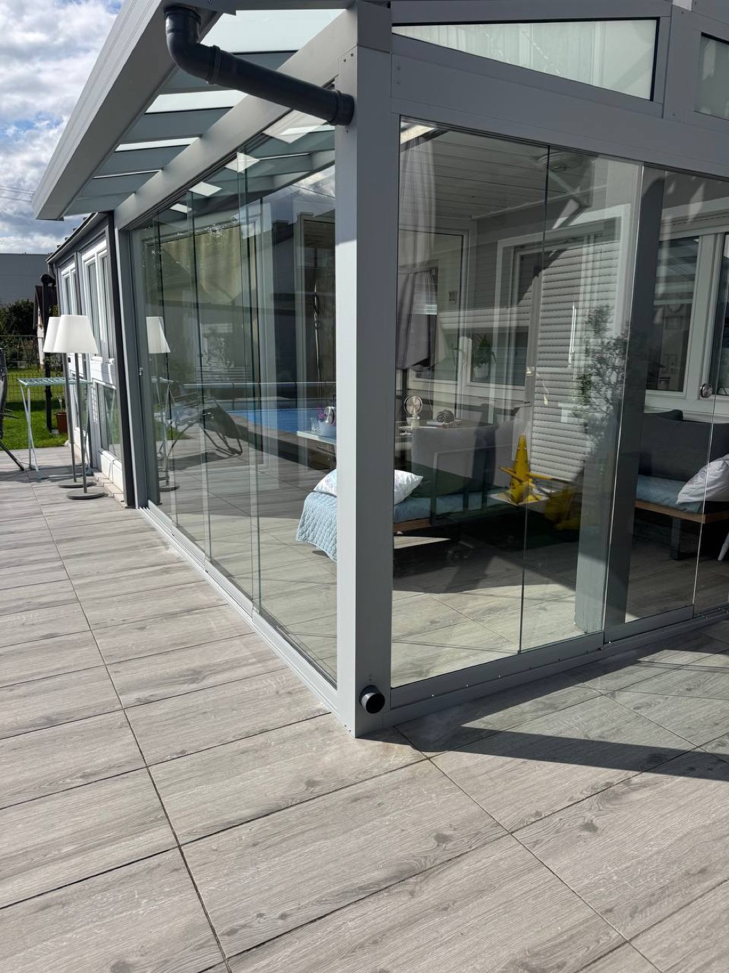Glas-Schiebewände Terrasse