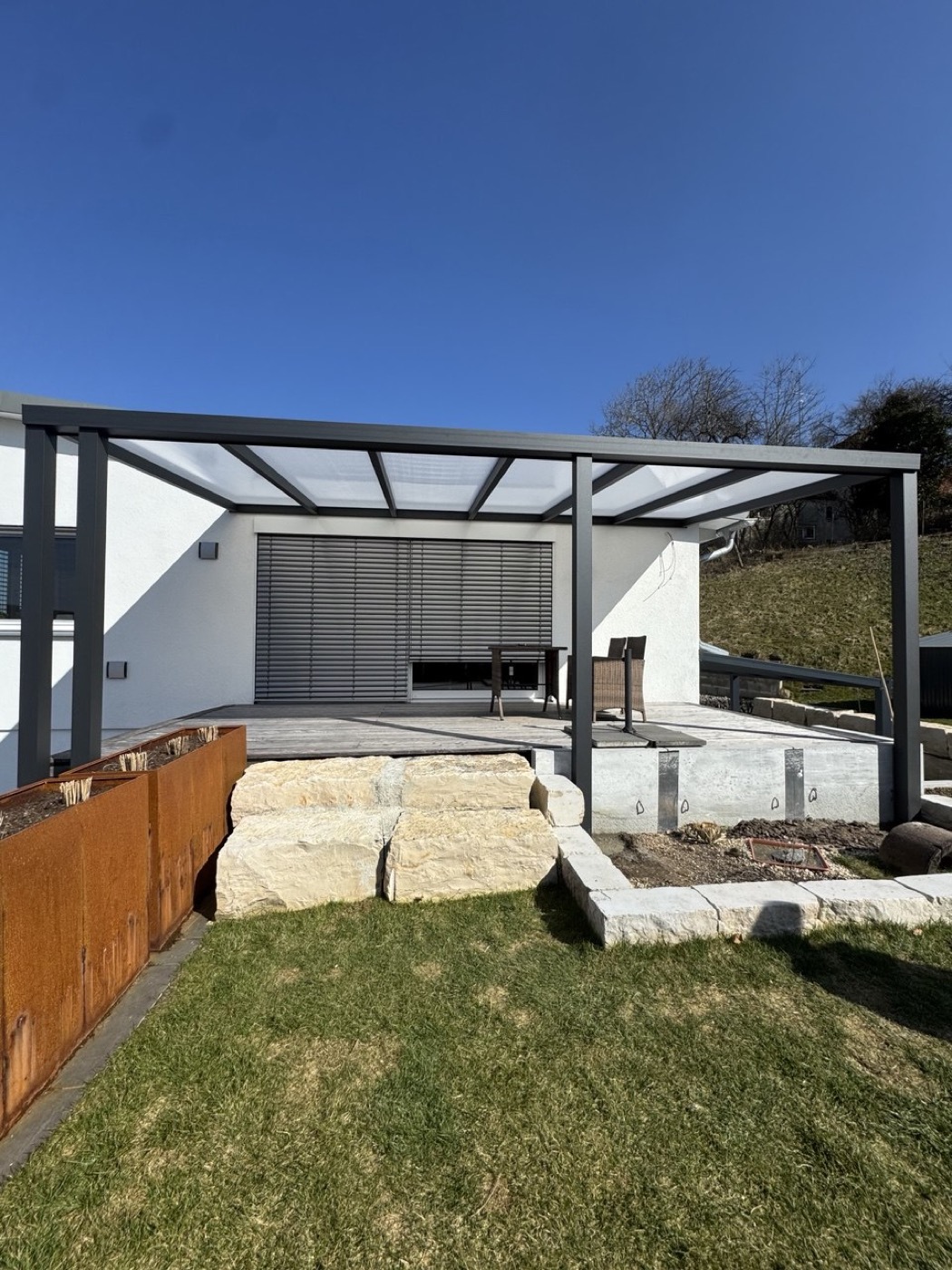 Terrassenüberdachung Anthrazit